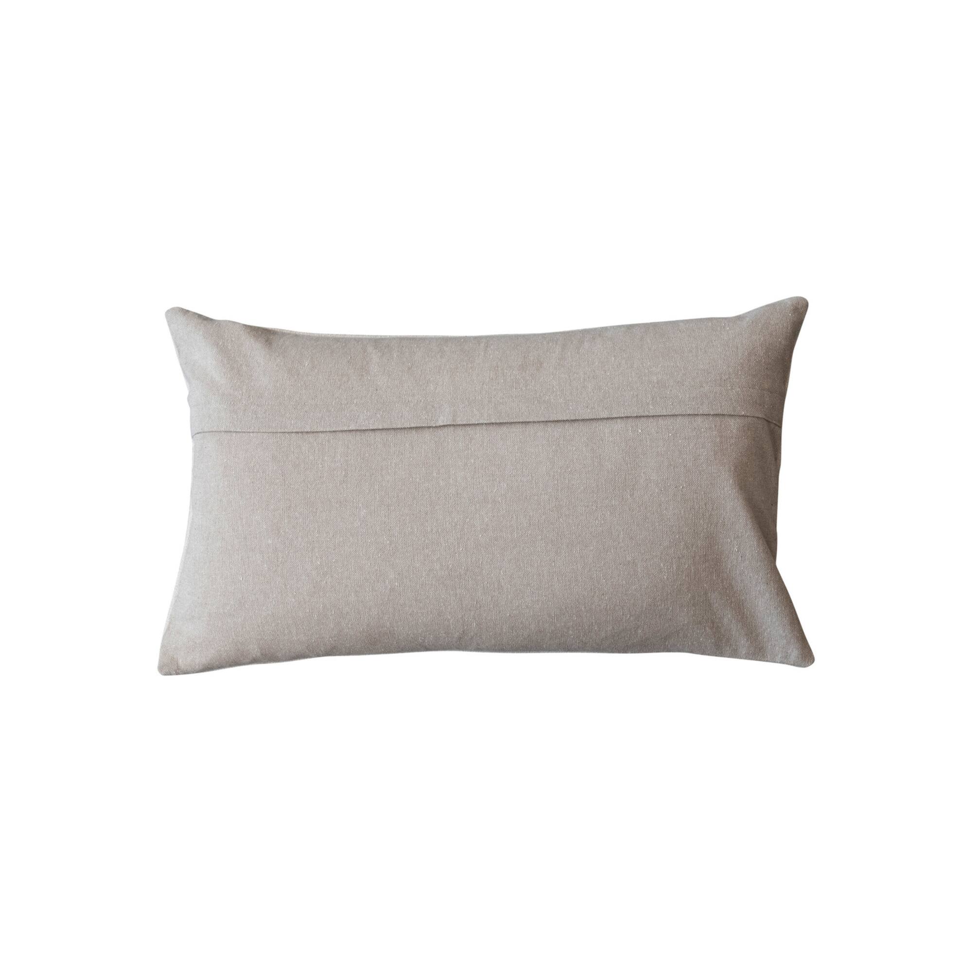 Hello Honey® 24" x 14" Embroidered Reindeer Cotton & Linen Lumbar Throw Pillow